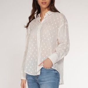 DEX SHEER WHITE BUTTON FRONT SHIRT